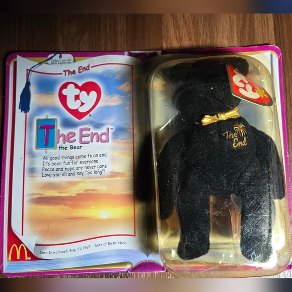 Ty Other - RARE Error Print McDonalds TY Bear - The End